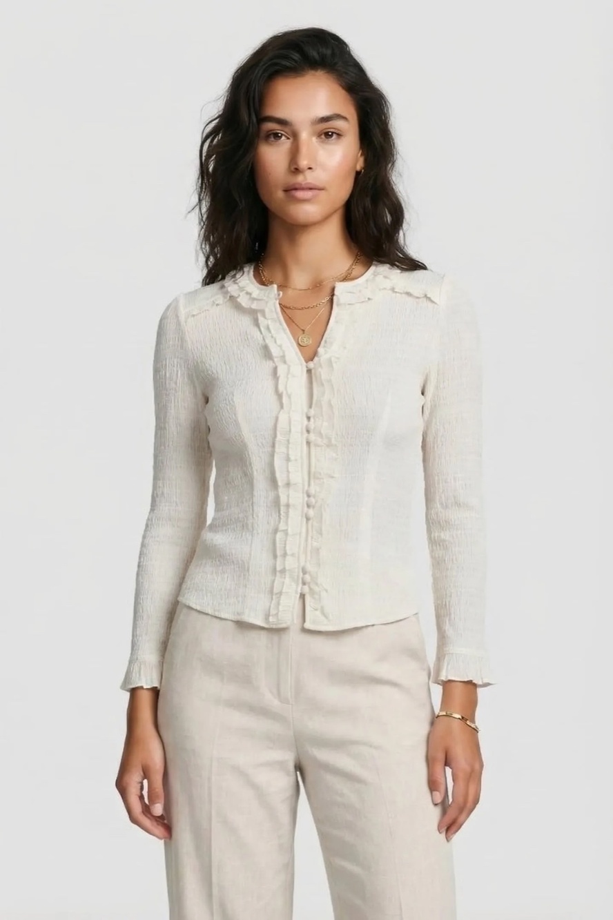 NWT Isabel Marant Georgia Blouse White Sz 6